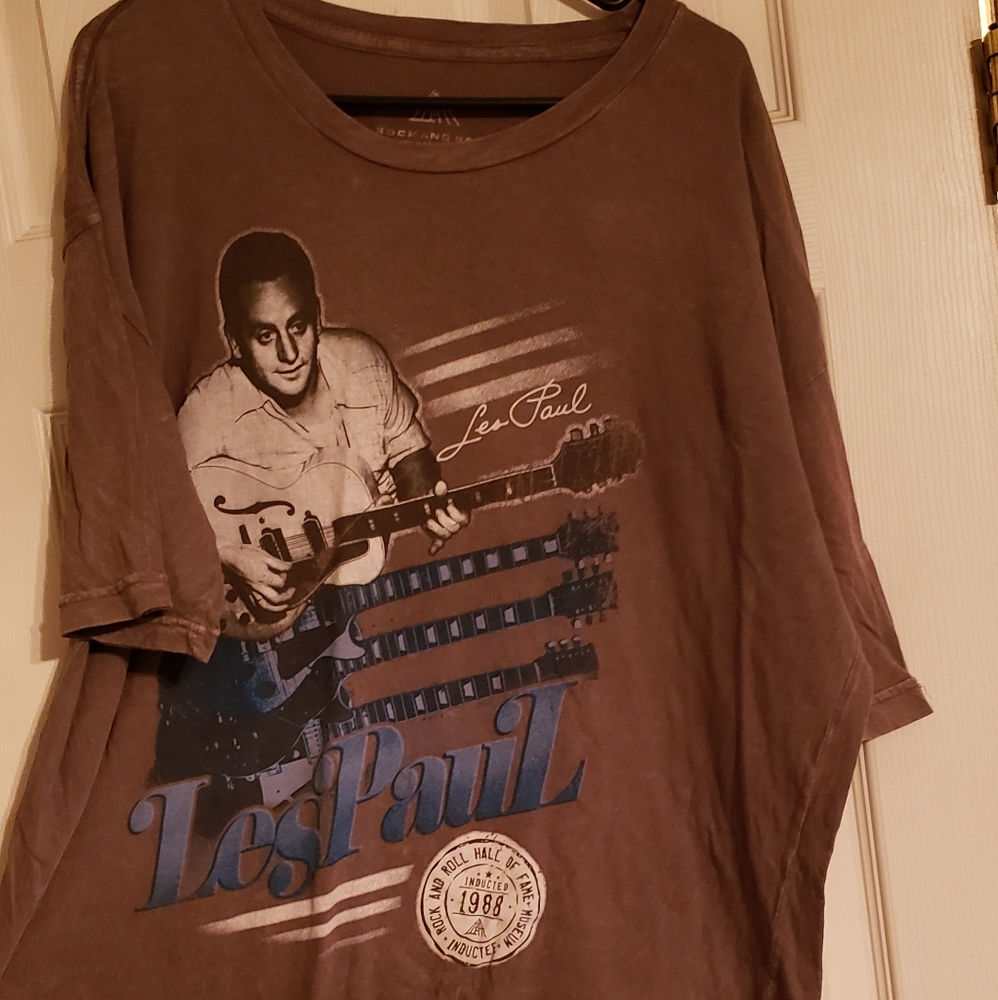 Rock and roll hall of fame les paul shirt